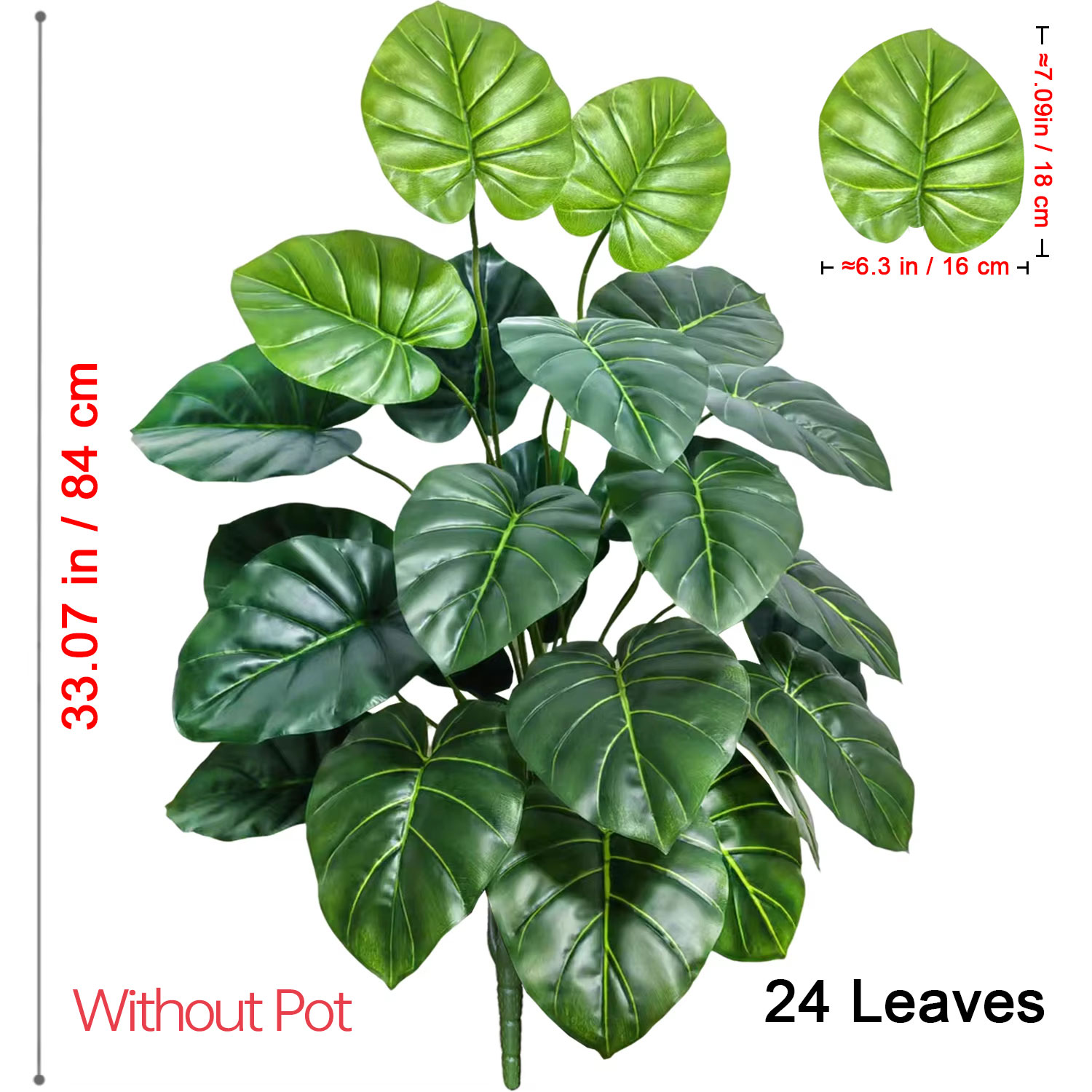 1 Pcs 60-105cm Lifelike Artifi - Monstera Adansonii recension och pris