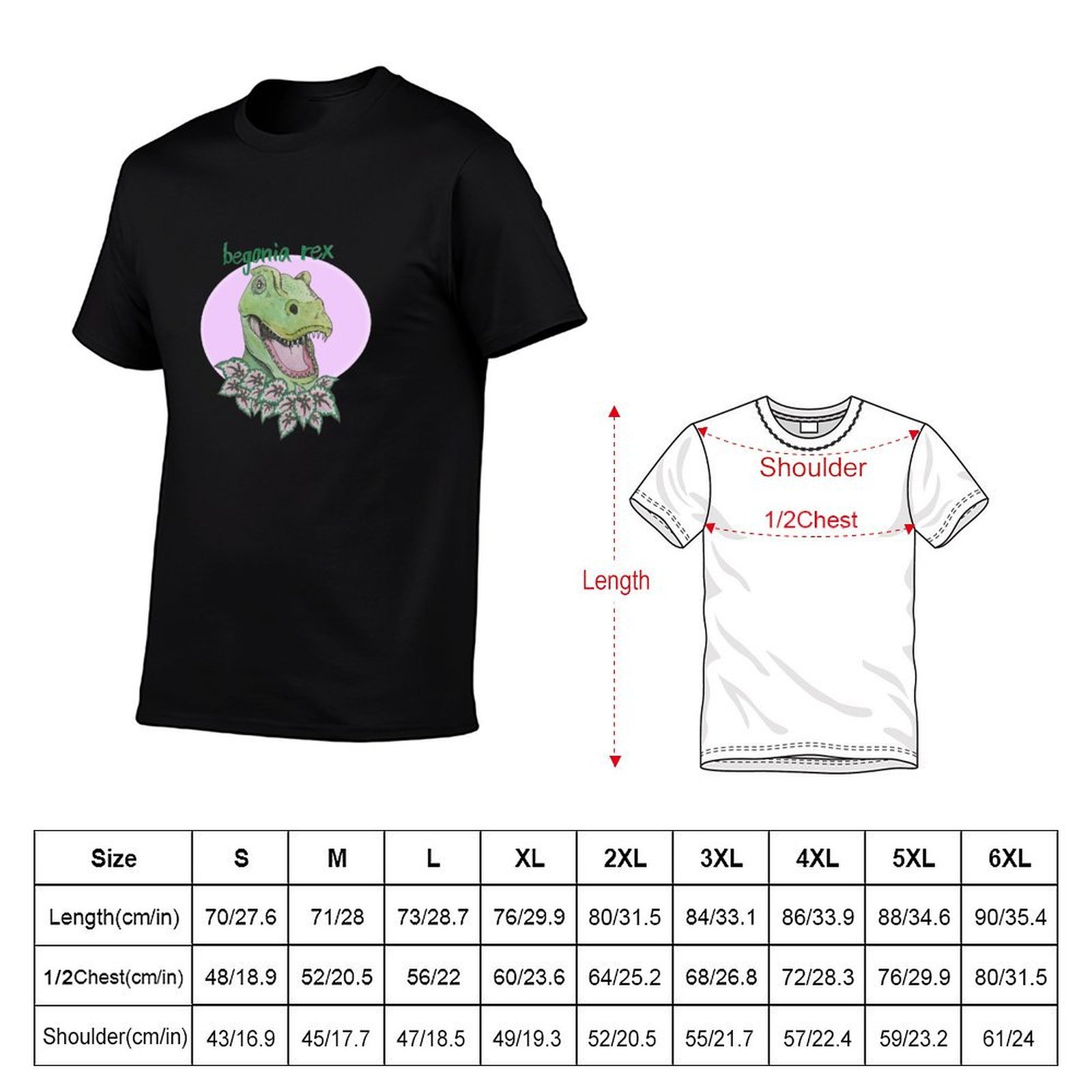 T rex begonia (pink) T-Shirt t - Begonia Rex recension och pris